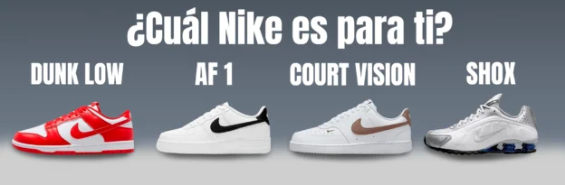 Tenis Nike: Dunk Low, AF1, Court Vision, Shox