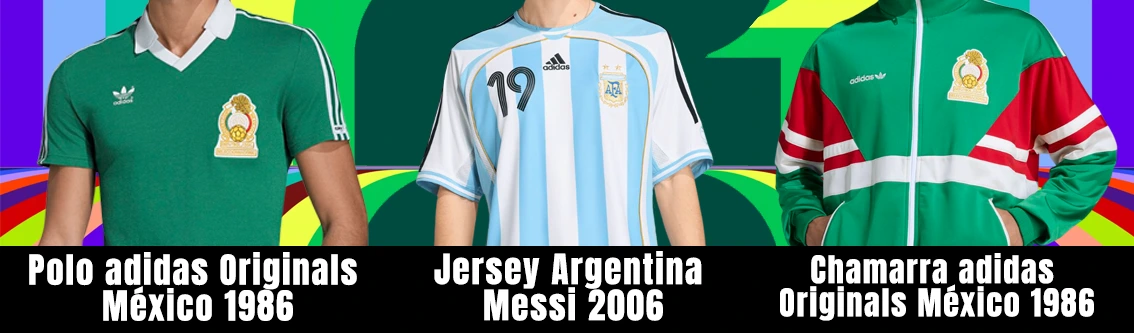 Ropa adidas en tendencia con temática de Mundial 2026 para vestir con comodidad.