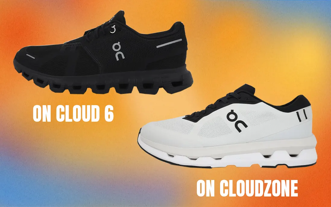 Tenis On Cloud 6 y On Cloudzone enfocados en comodidad y estética limpia en color negro y blanco. 